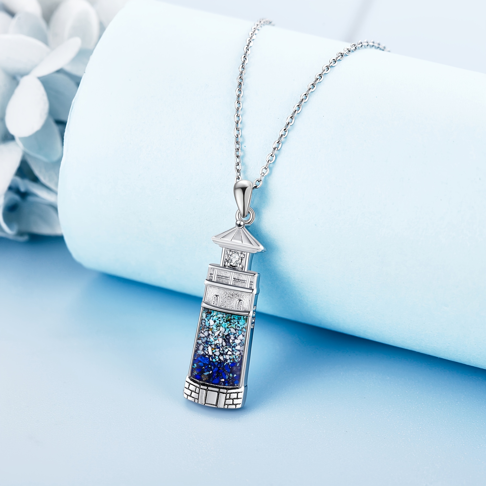S925 Sterling Silver Lighthouse Necklace for Women
